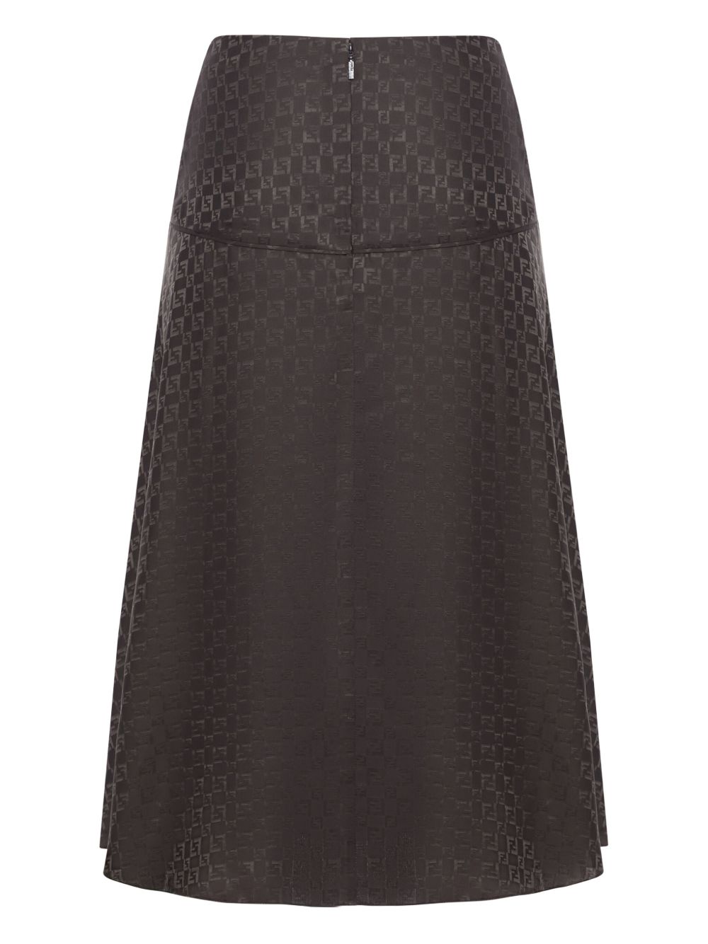 Fendi Women Ff Jacquard Silk Skirt FENDI
