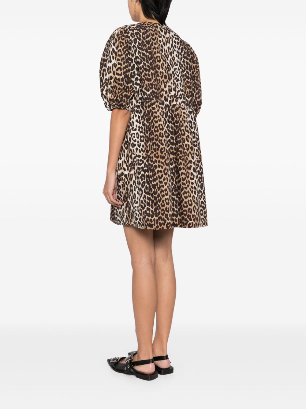 Ganni Women Organic Cotton Mini Dress GANNI