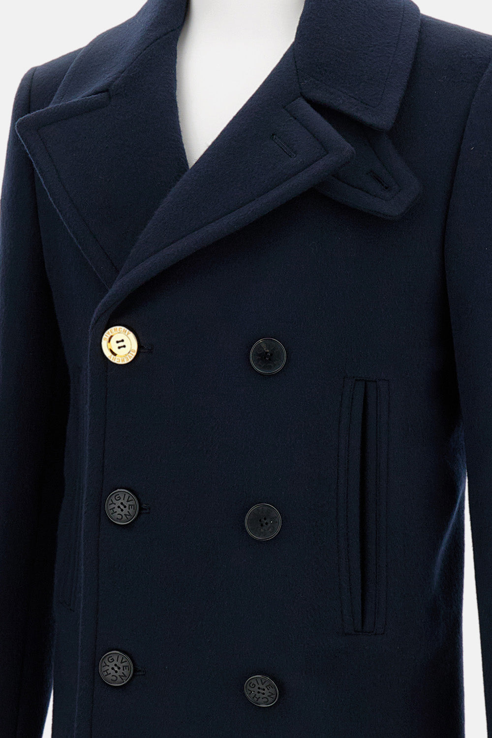Givenchy Men Double Breasted Peacoat GIVENCHY