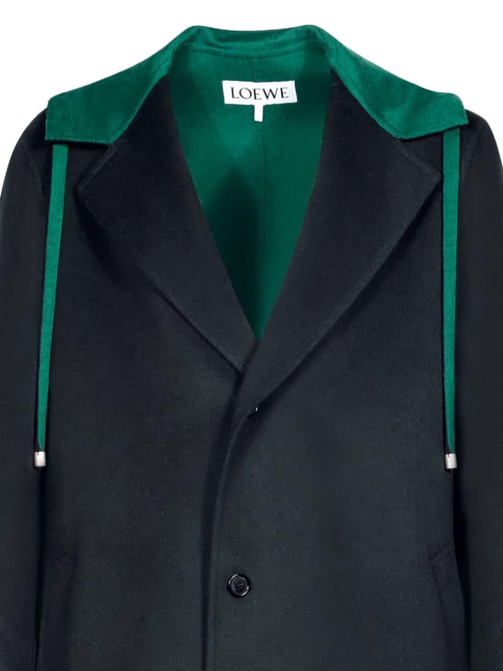 Loewe Men Wool And Cashmere Blend Hooded Coat LOEWE