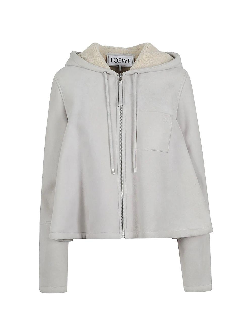 Loewe Women Leather Hooded Jacket LOEWE