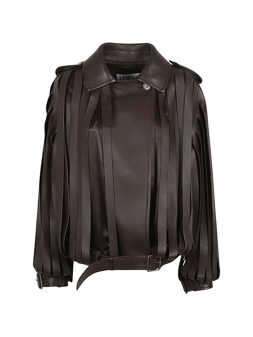 Loewe Women Leather Belted Jacket
