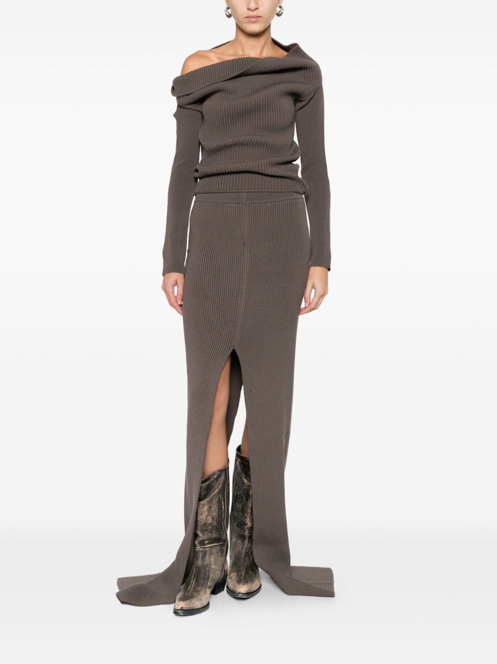 Rick Owens Women Wool Off-Shoulder Sweater RICK OWENS