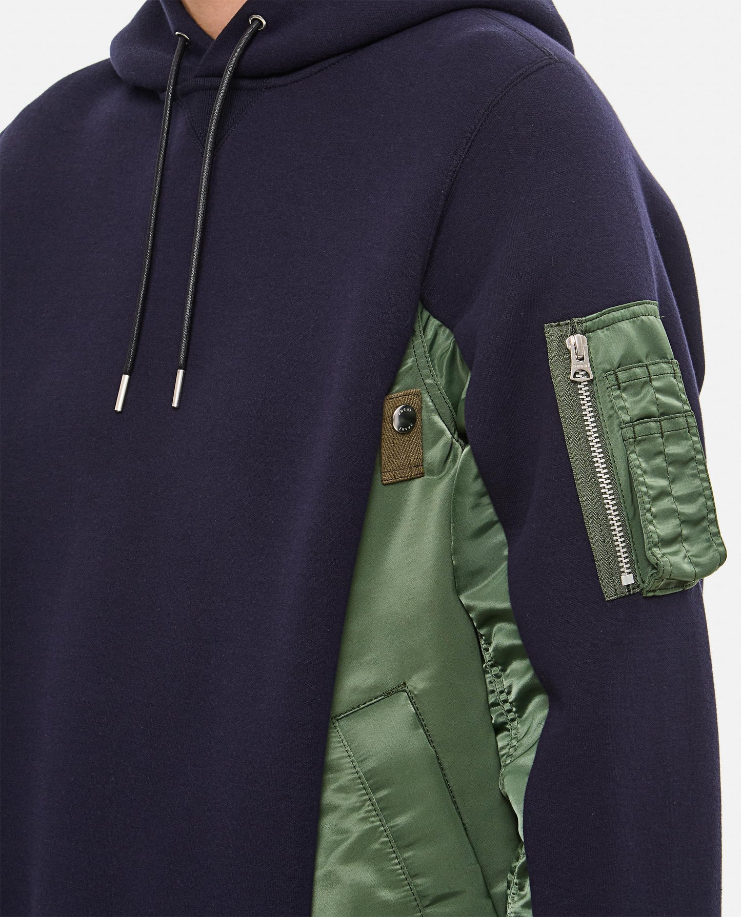 Sacai Men Sponge Sweat X Nylon Twill Pullover SACAI