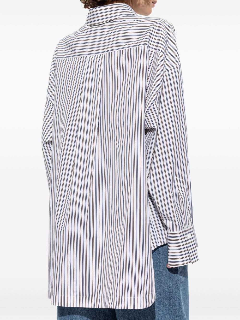 The Attico Women Striped Cotton Shirt THE ATTICO