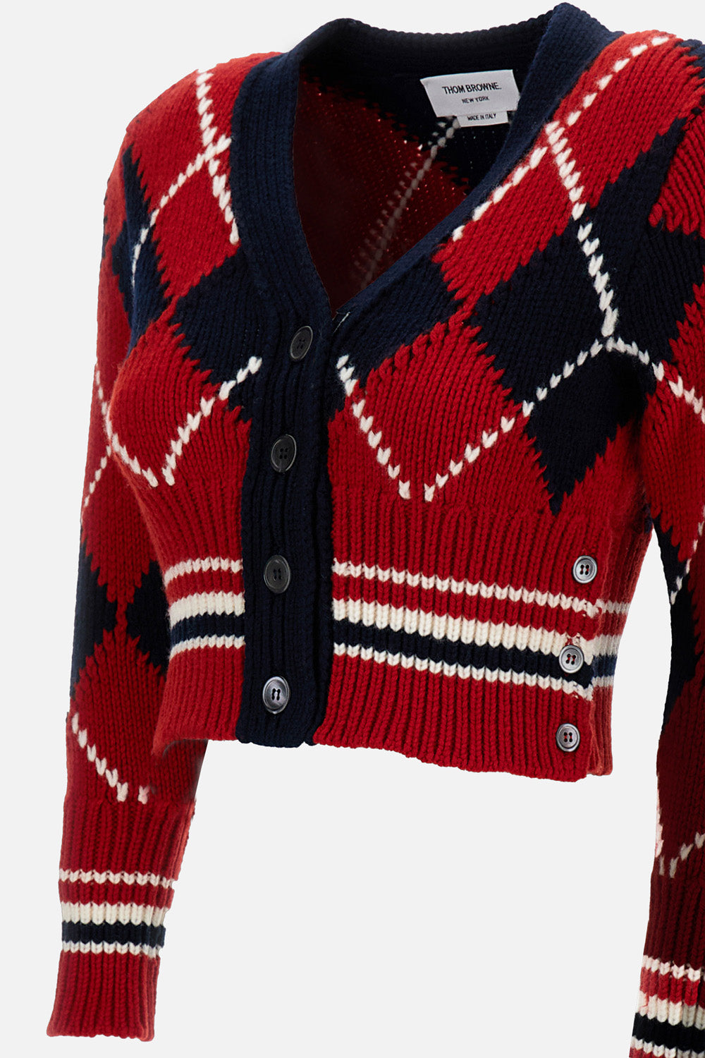 Thom Browne Women Argyle Jersey Cardigan THOM BROWNE