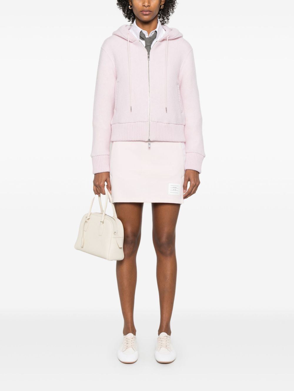 Thom Browne Women 4Bar Cotton Mini Skirt THOM BROWNE