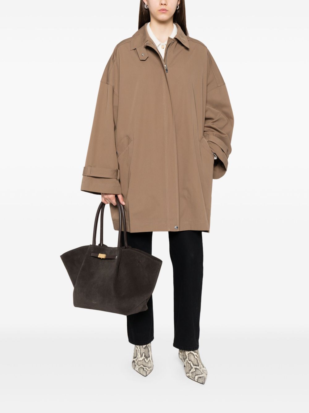 Toteme Women Organic Cotton Oversized Trench Coat TOTEME
