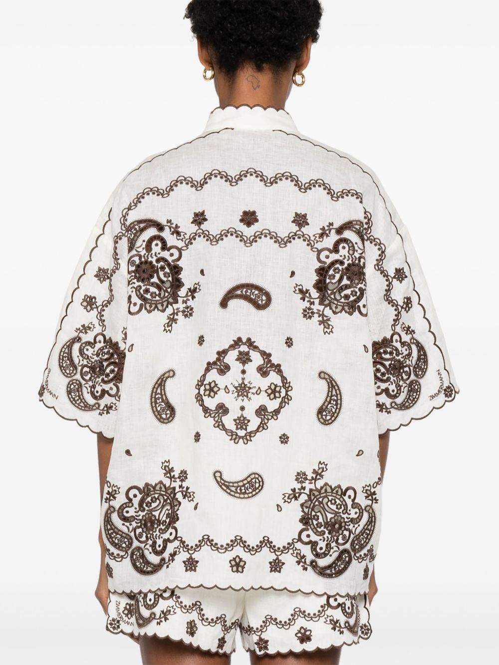 Zimmermann Women Ascension Embroidered Shirt ZIMMERMANN