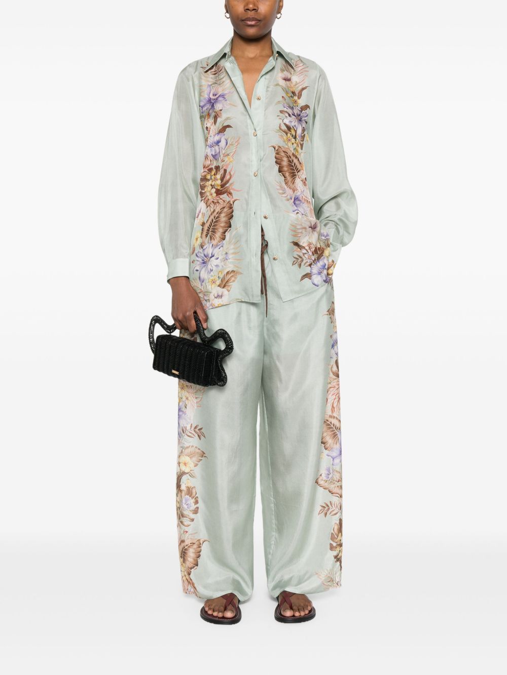 Zimmermann Women Coco Printed Silk Shirt ZIMMERMANN