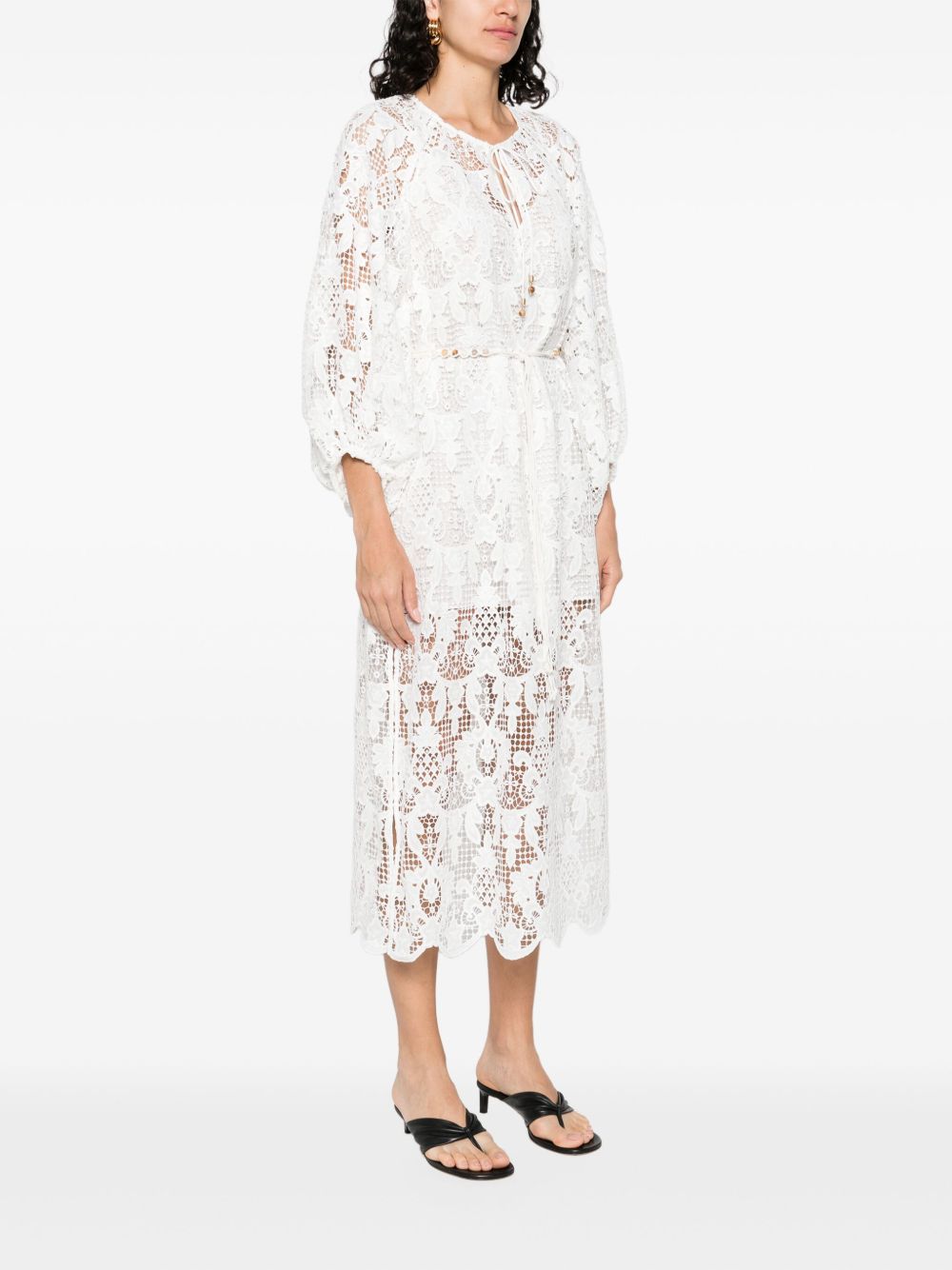 Zimmermann Women Coco Lace Midi Dress ZIMMERMANN