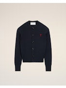 Ami Paris Women Crewneck Cardigan With Ami De Coeur AMI PARIS