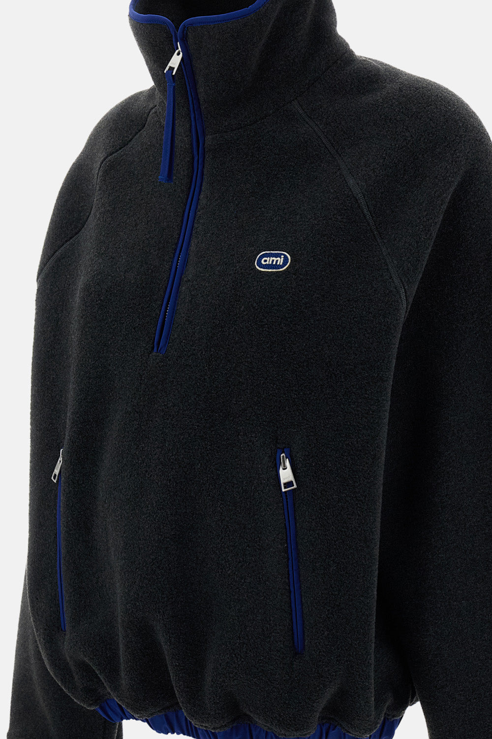 Ami Paris Men Ami Half Zipped Vareuse With Nylon Details AMI PARIS