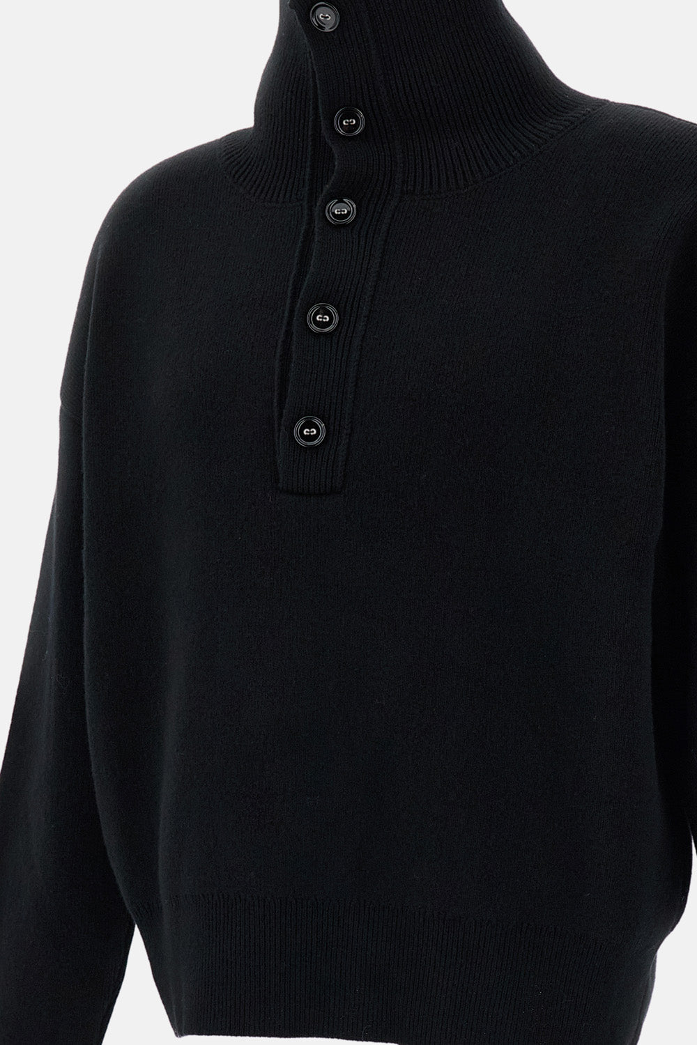 Ami Paris Men High Buttoned Collar Sweater AMI PARIS