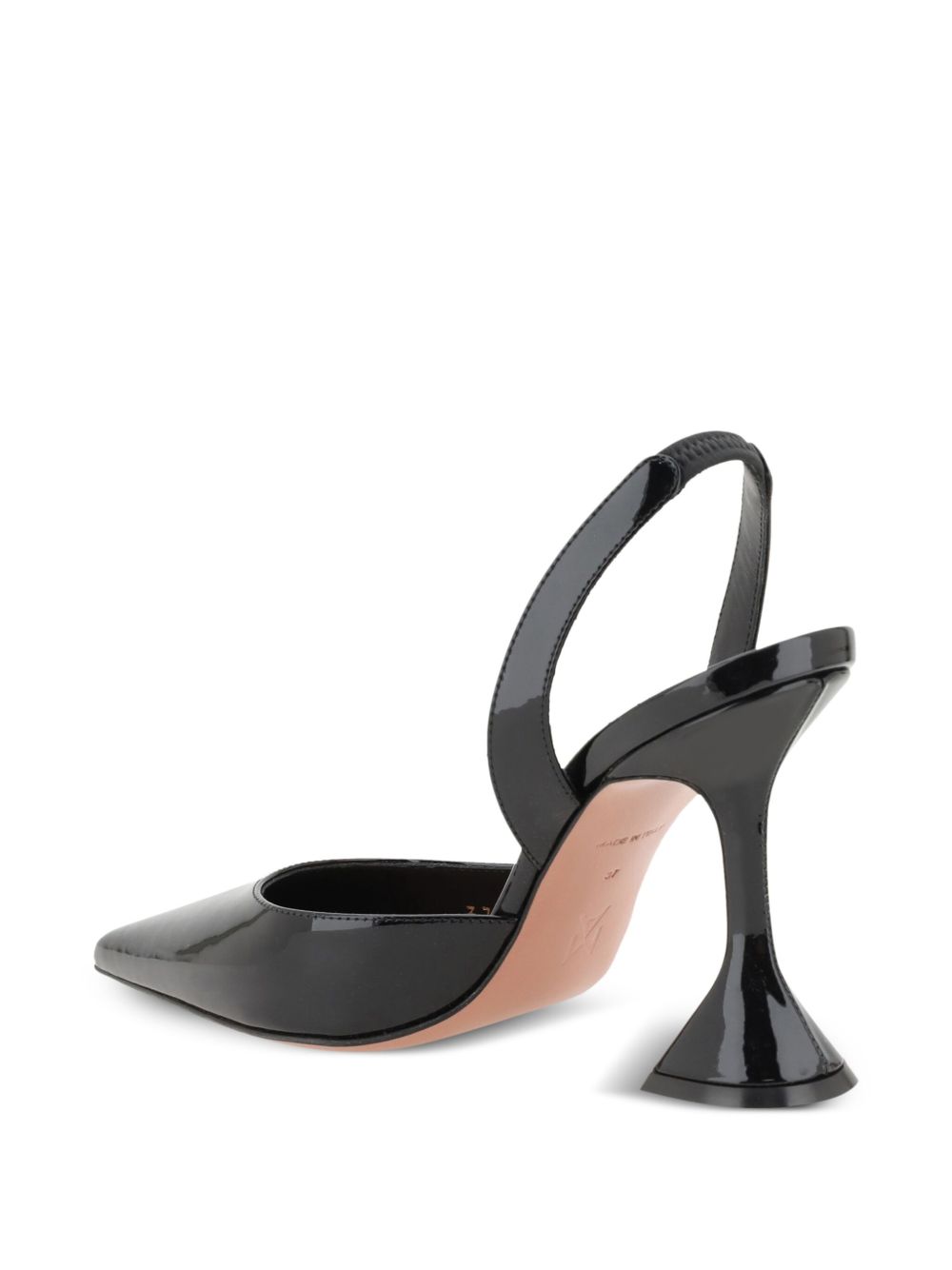 Amina Muaddi Women Holli Patent Leather Slingback Pumps AMINA MUADDI