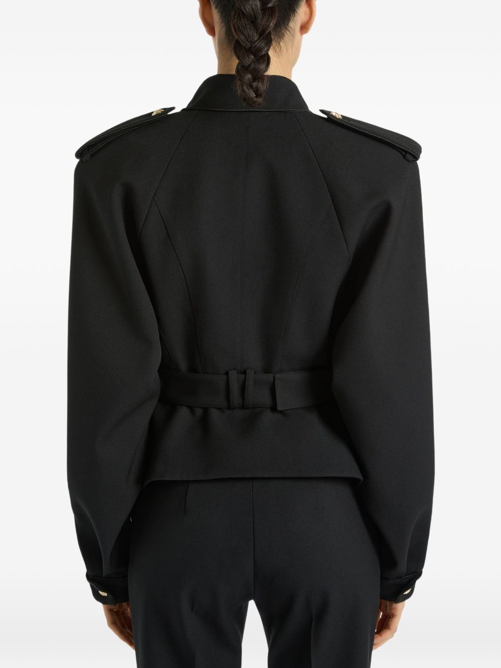 Balmain Women Wool Belted Jacket BALMAIN