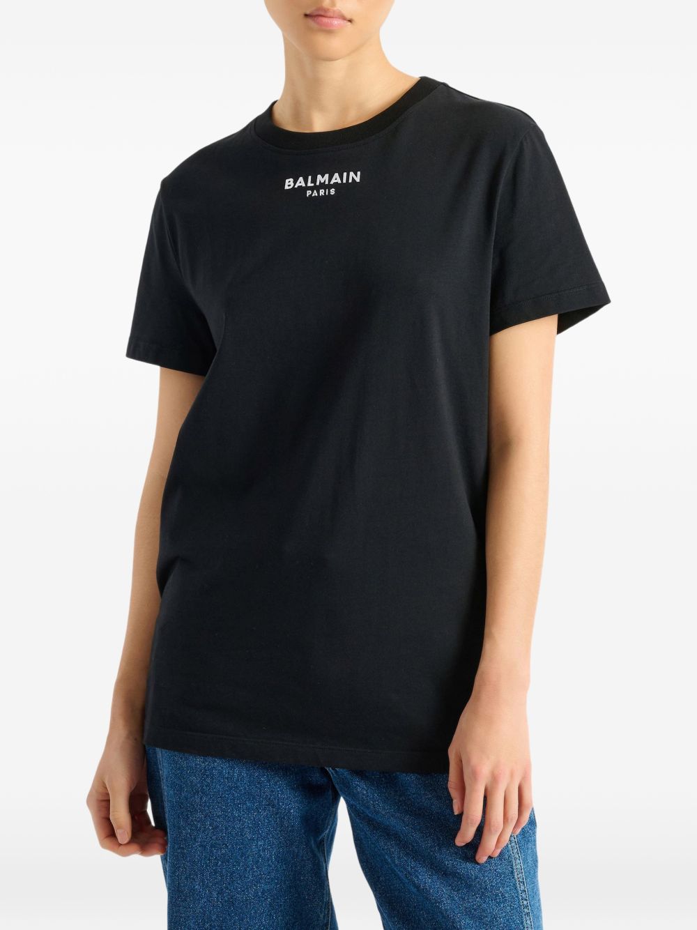 Balmain Women Logo Cotton T-Shirt BALMAIN