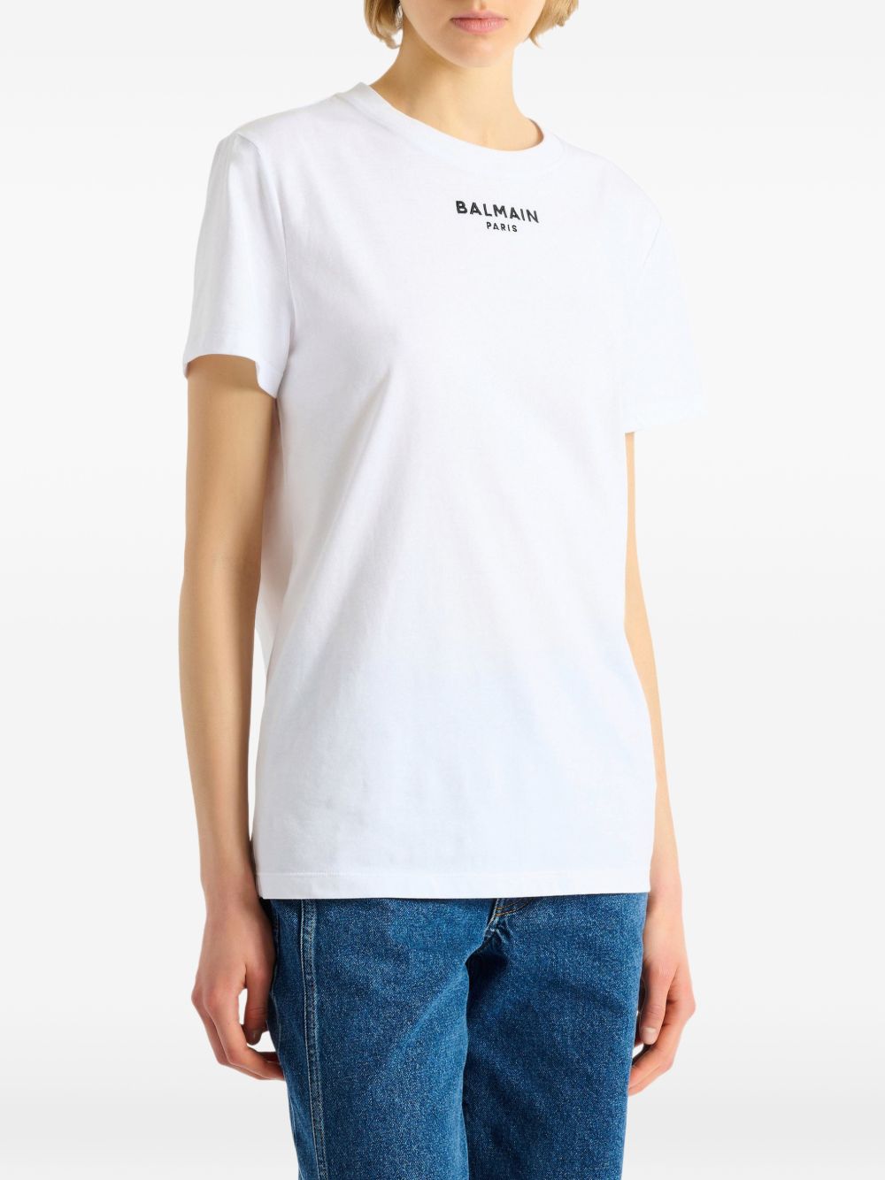 Balmain Women Logo Cotton T-Shirt BALMAIN