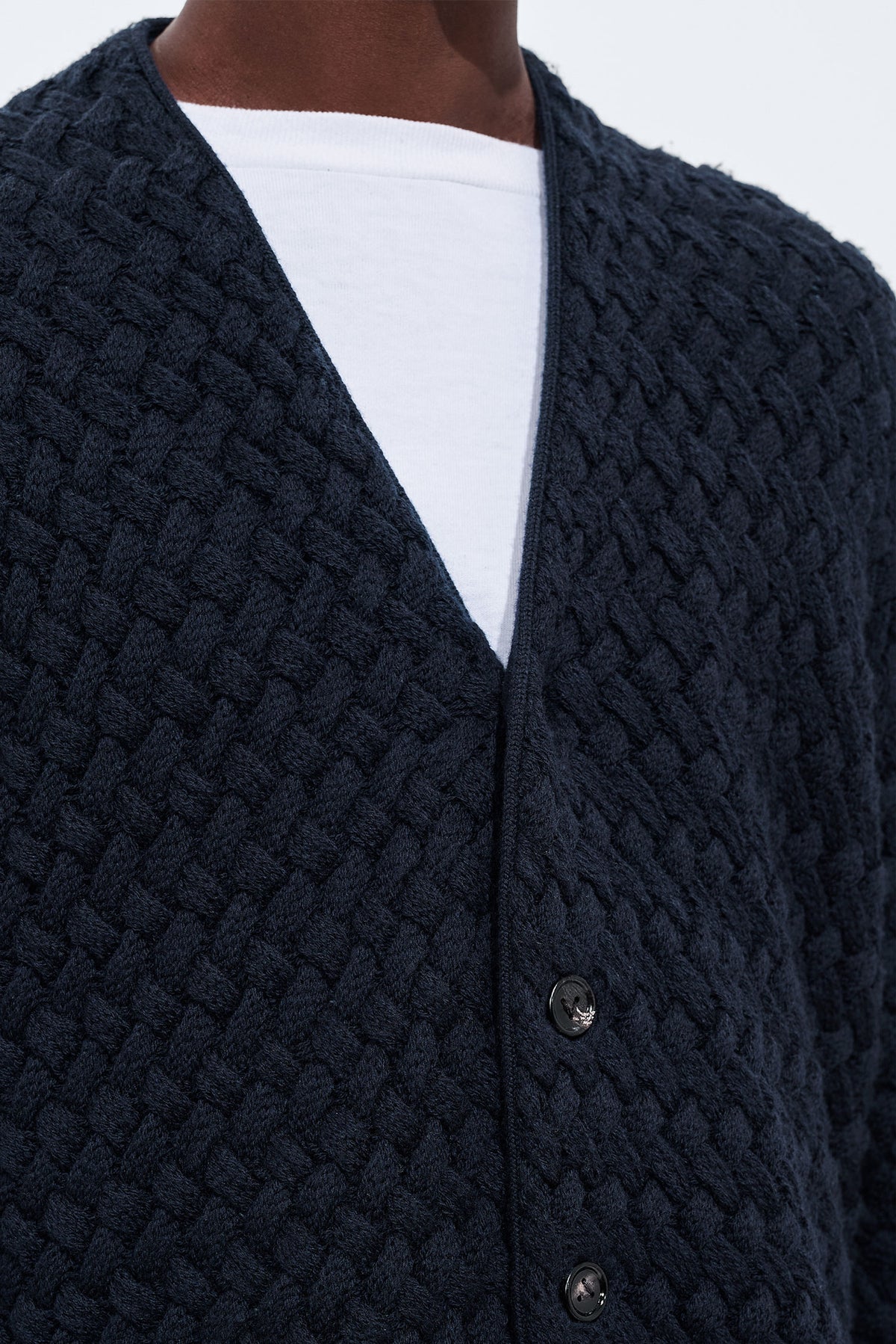 Bottega Veneta Men Intrecciato Wool Cardigan BOTTEGA VENETA