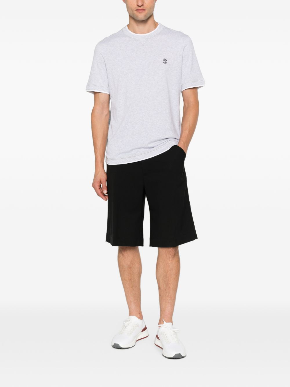 Brunello Cucinelli Men Logo Cotton T-Shirt BRUNELLO CUCINELLI