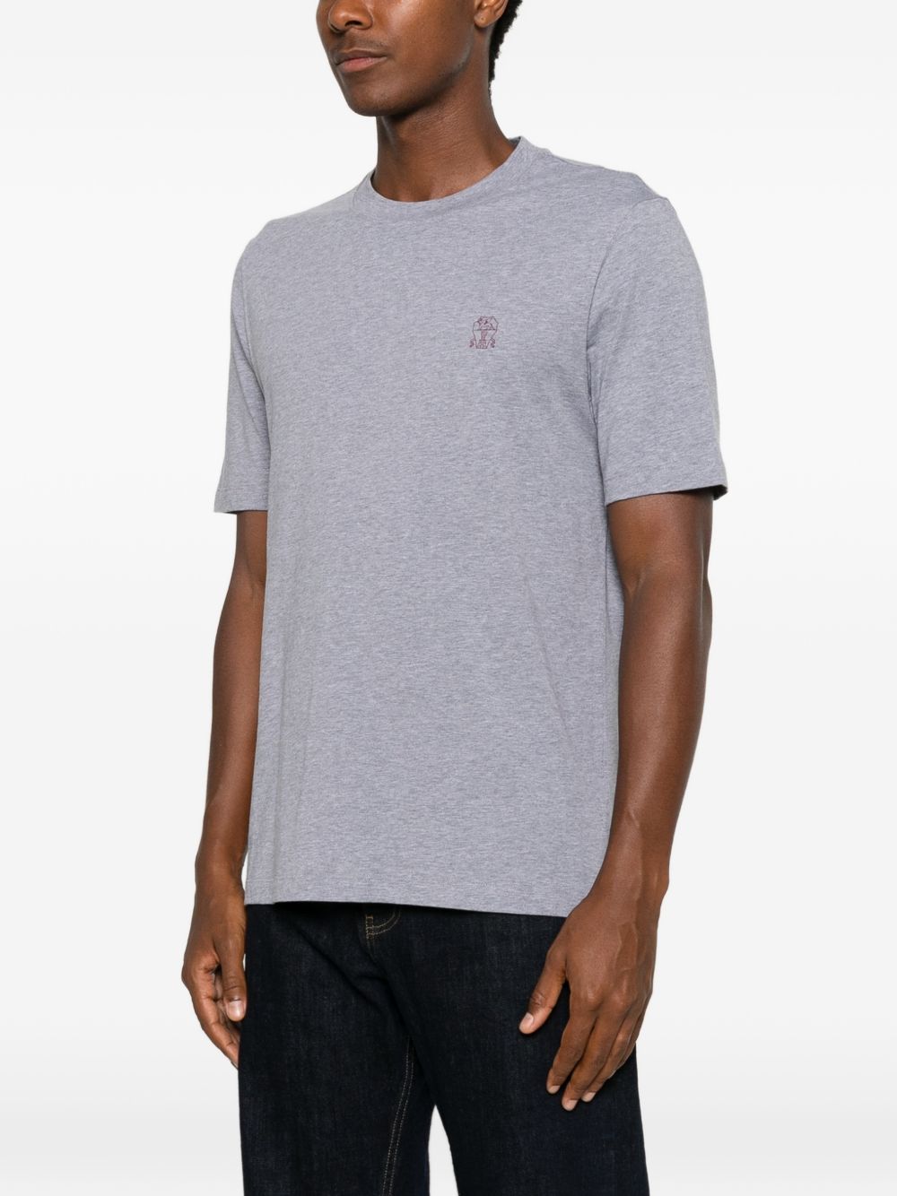 Brunello Cucinelli Men Logo Cotton T-Shirt BRUNELLO CUCINELLI