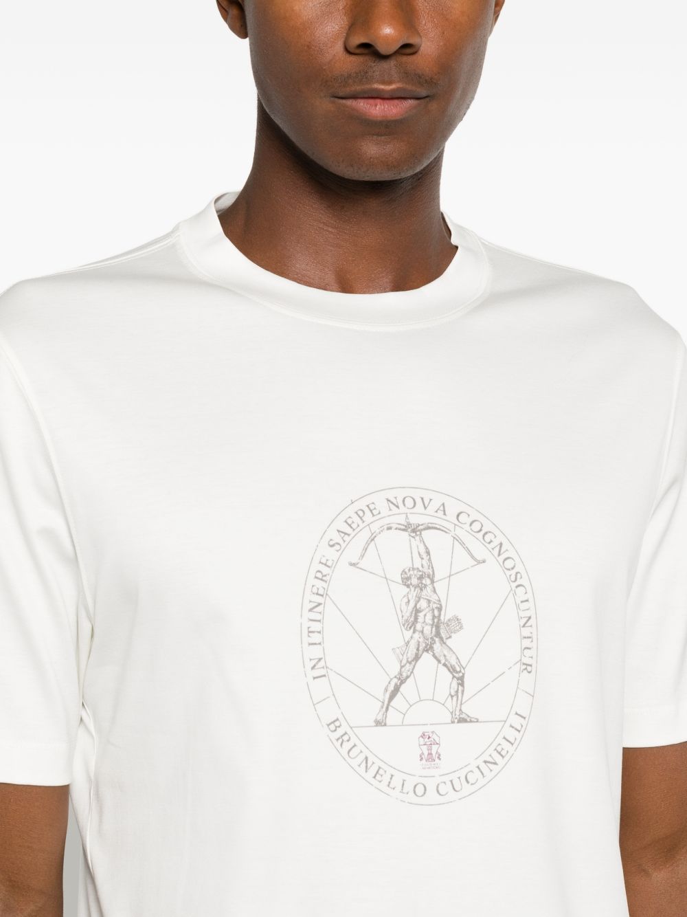 Brunello Cucinelli Men Logo Cotton T-Shirt BRUNELLO CUCINELLI