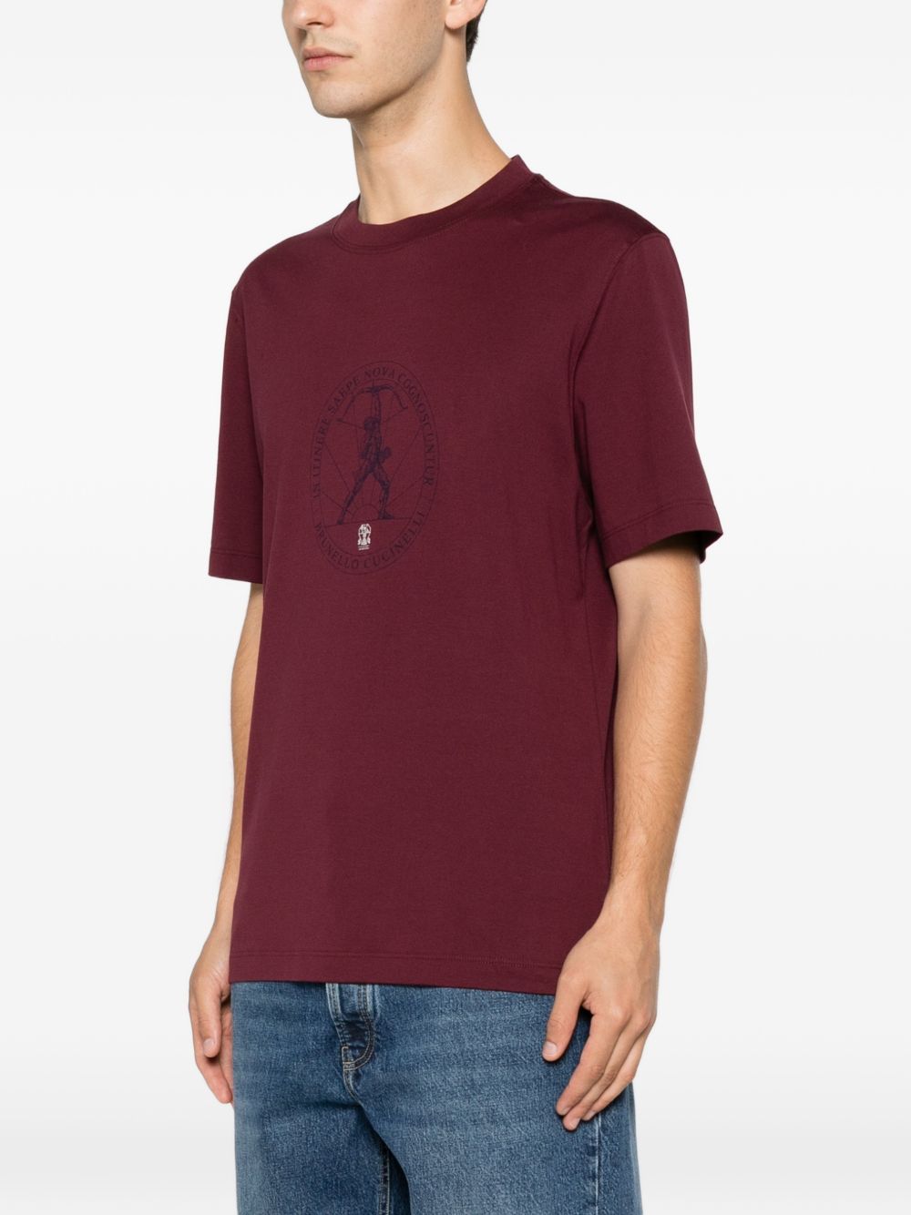Brunello Cucinelli Men Logo Cotton T-Shirt