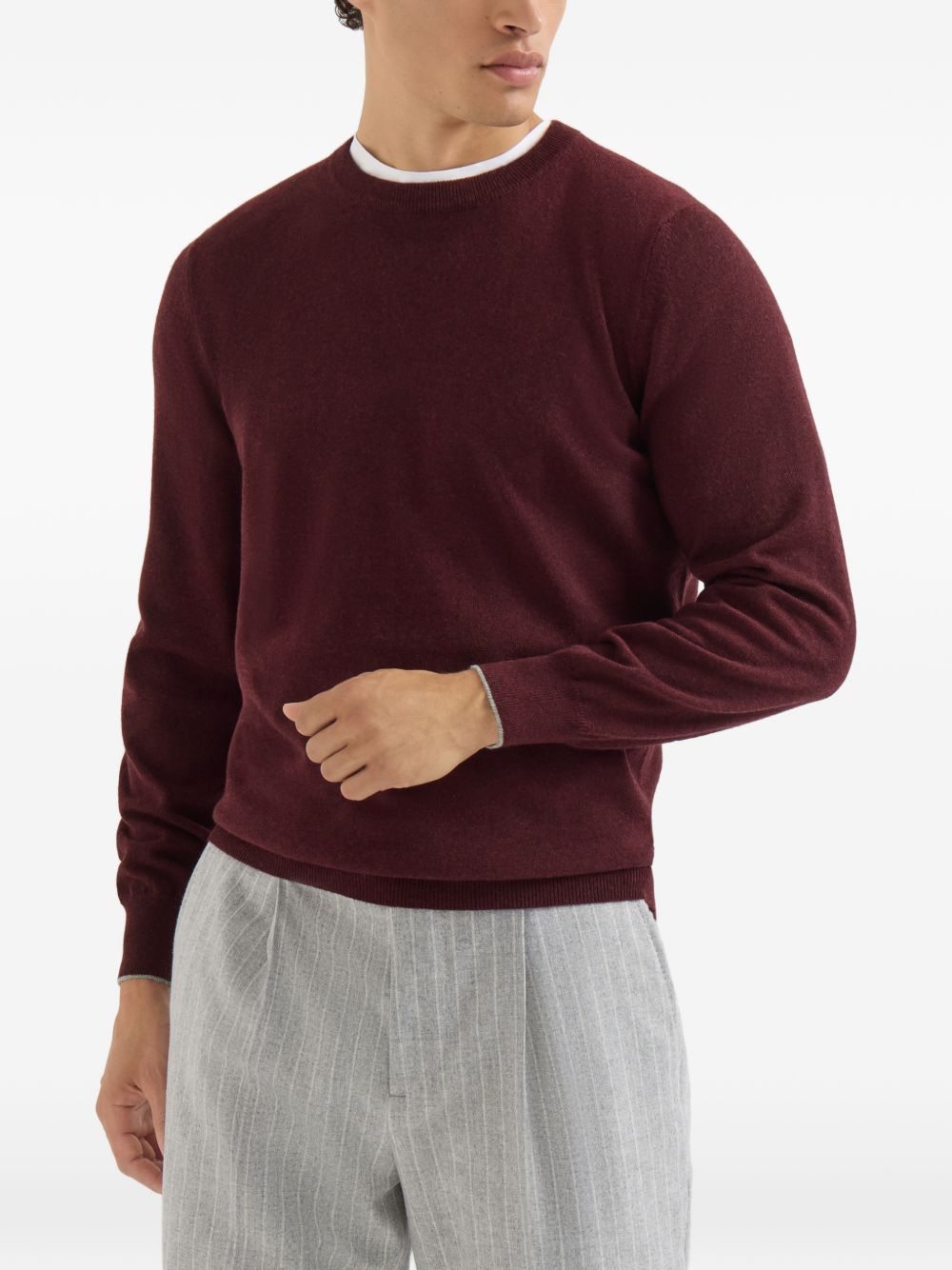 Brunello Cucinelli Men Cashmere Crewneck Sweater BRUNELLO CUCINELLI