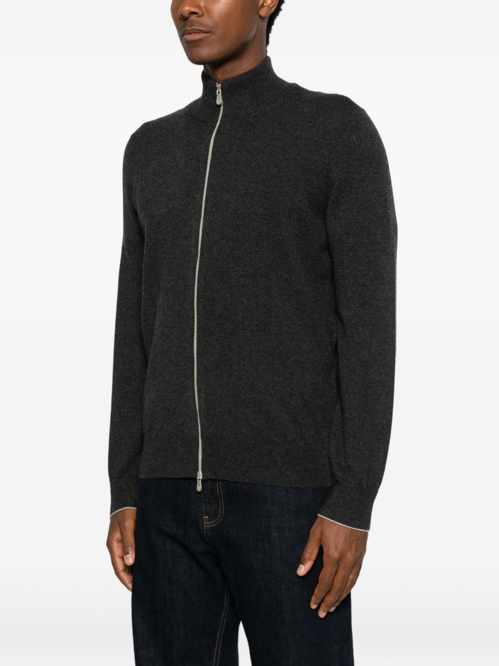 Brunello Cucinelli Men Cashmere Zipped Cardigan BRUNELLO CUCINELLI