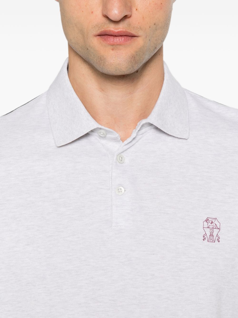 Brunello Cucinelli Men Logo Cotton Polo Shirt BRUNELLO CUCINELLI