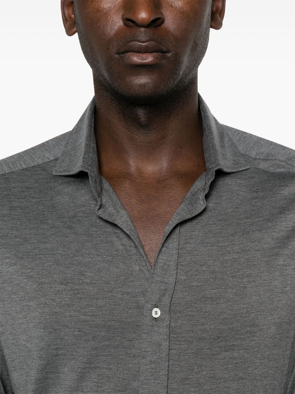 Brunello Cucinelli Men Silk And Cotton Blend Shirt BRUNELLO CUCINELLI
