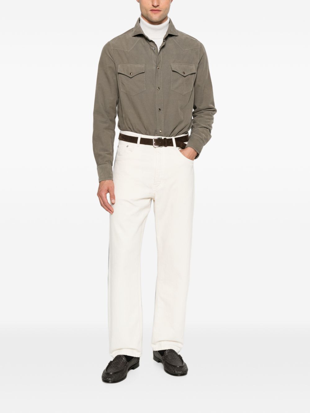 Brunello Cucinelli Men Cotton Shirt