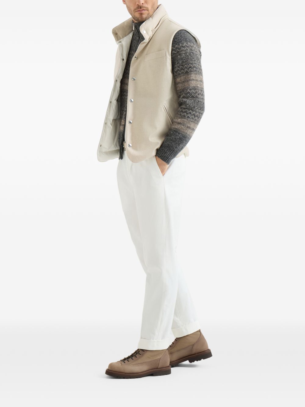 Brunello Cucinelli Men Wool Padded Vest BRUNELLO CUCINELLI