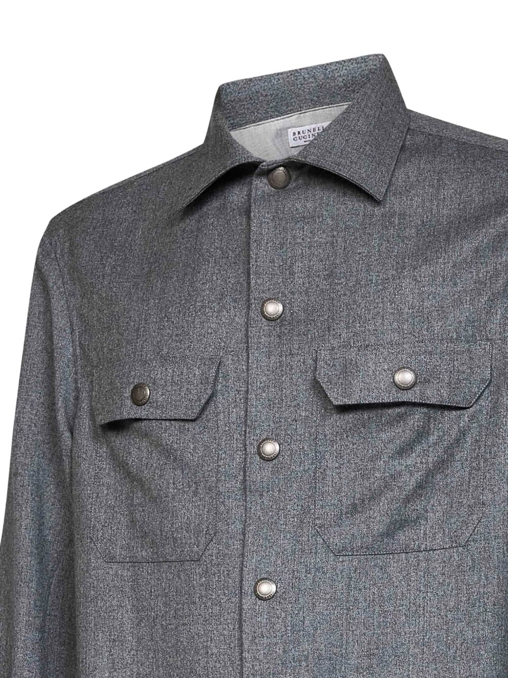 Brunello Cucinelli Men Wool Shirt BRUNELLO CUCINELLI