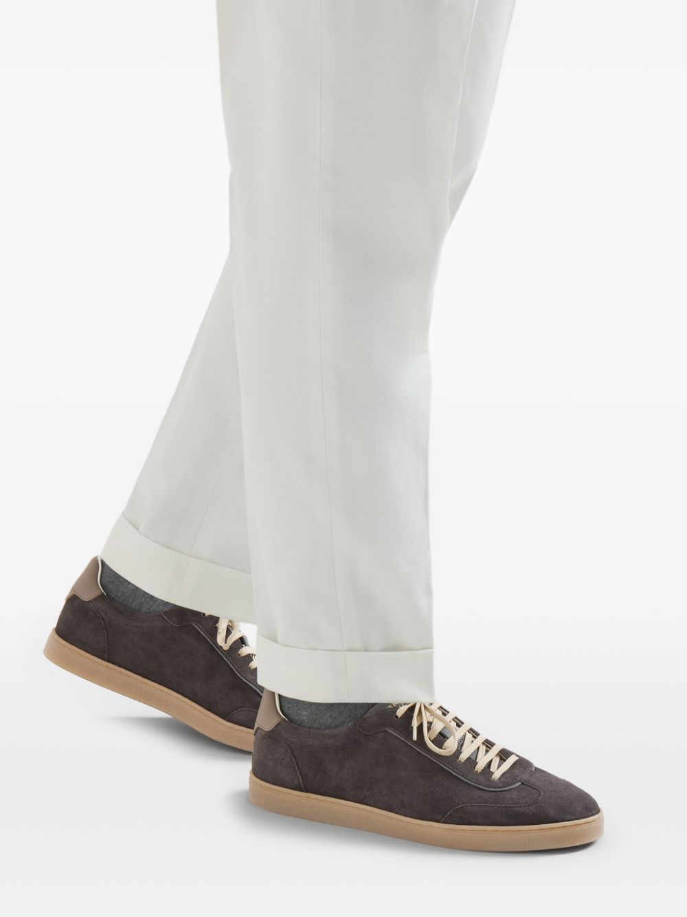 Brunello Cucinelli Men Suede Leather Sneakers BRUNELLO CUCINELLI