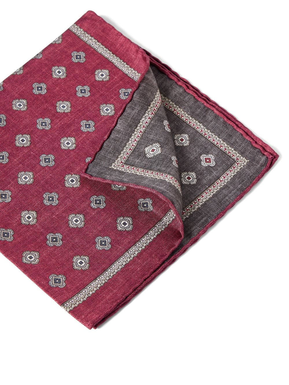 Brunello Cucinelli Men Printed Silk Foulard BRUNELLO CUCINELLI