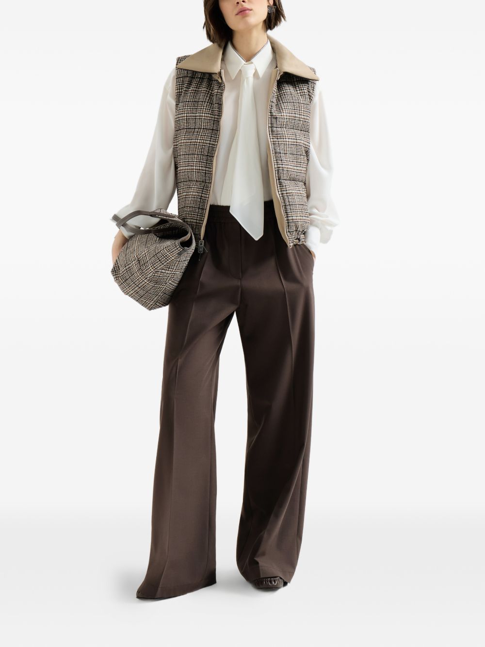 Brunello Cucinelli Women Loose Fit Wool Trousers
