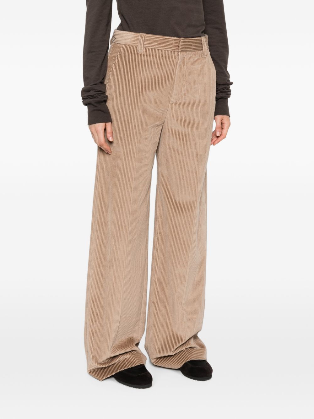 Brunello Cucinelli Women Velvet Wide-Leg Trousers BRUNELLO CUCINELLI