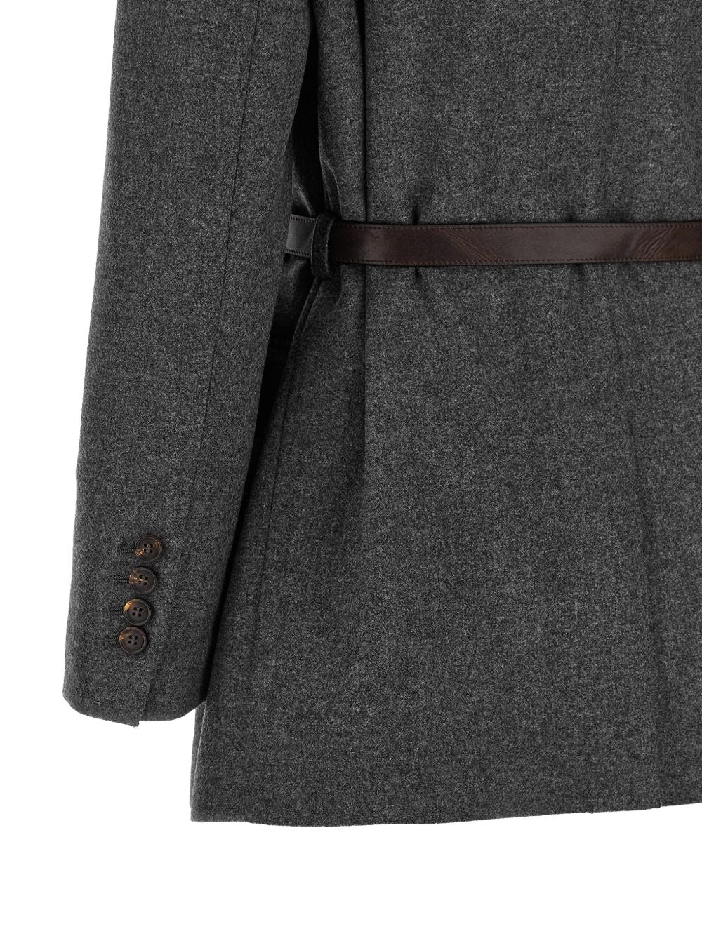 Brunello Cucinelli Women Wool Single-Breasted Blazer Jacket