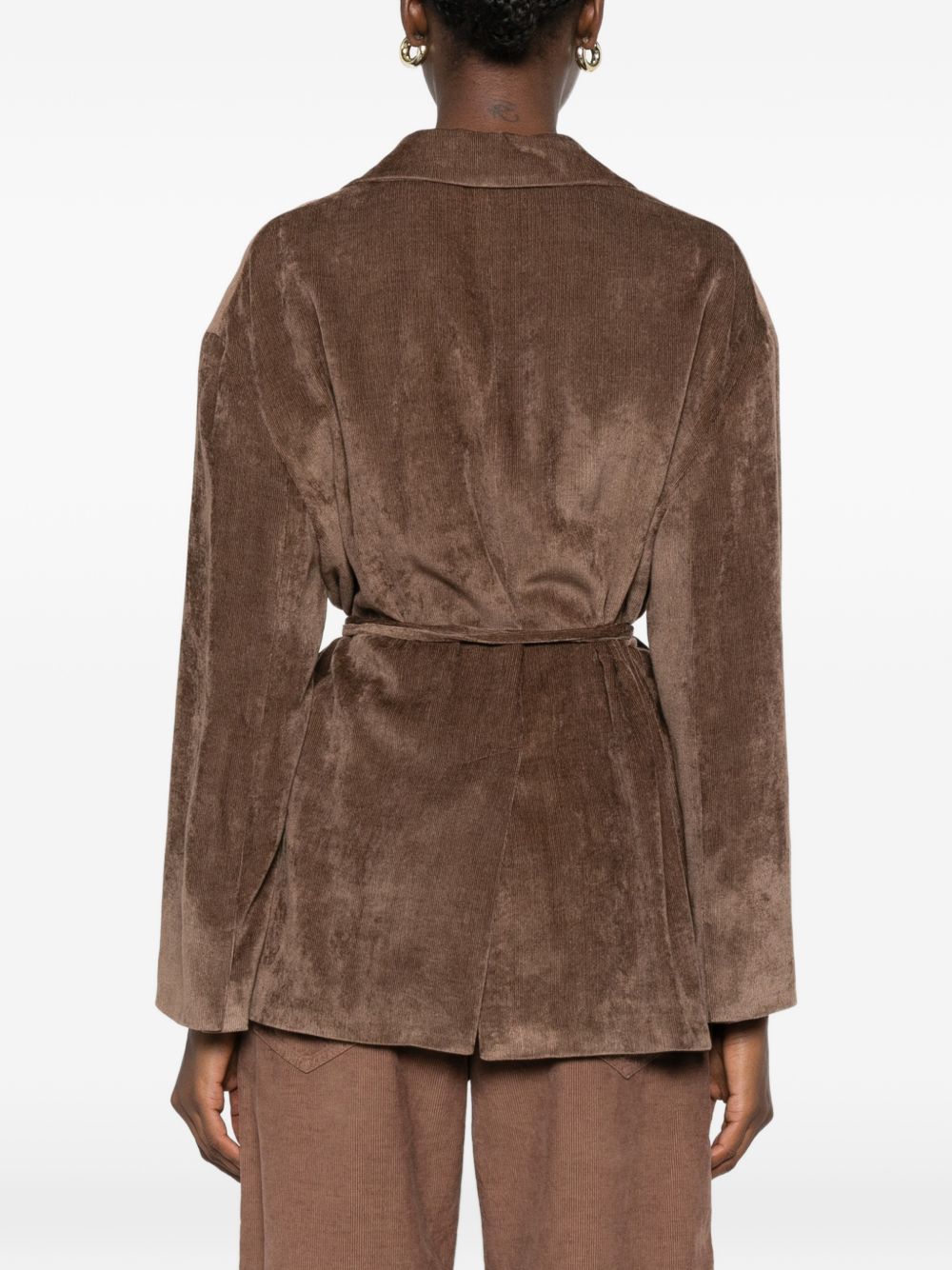 Brunello Cucinelli Women Velvet Belted Jacket BRUNELLO CUCINELLI