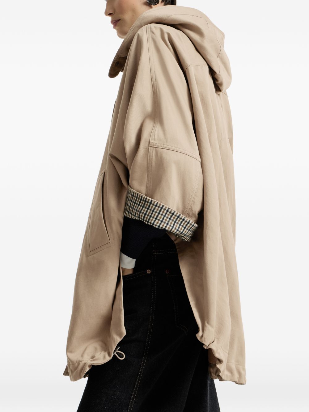 Brunello Cucinelli Women Cotton And Linen Blend Parka Coat BRUNELLO CUCINELLI