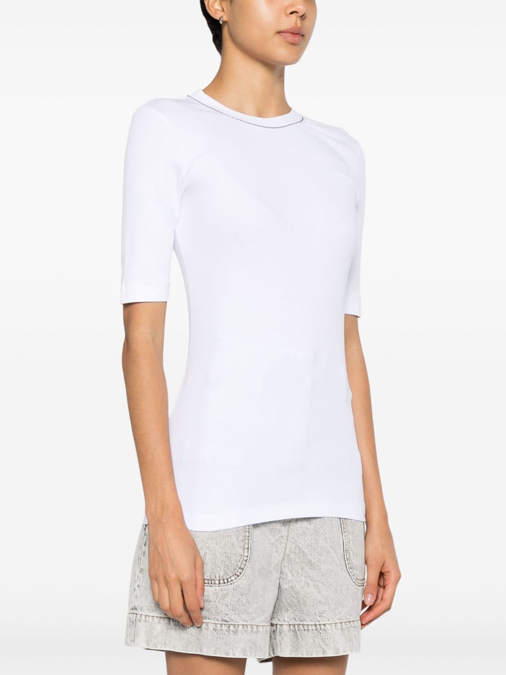 Brunello Cucinelli Women Cotton Crewneck Sweater BRUNELLO CUCINELLI
