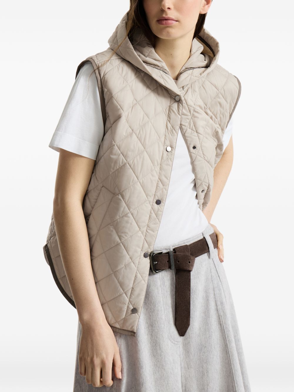 Brunello Cucinelli Women Quilted Down Vest BRUNELLO CUCINELLI