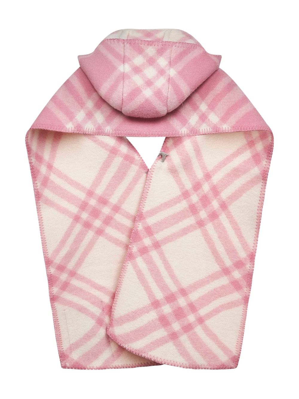 Burberry Women Check Wool Hooded Scarf BURBERRY