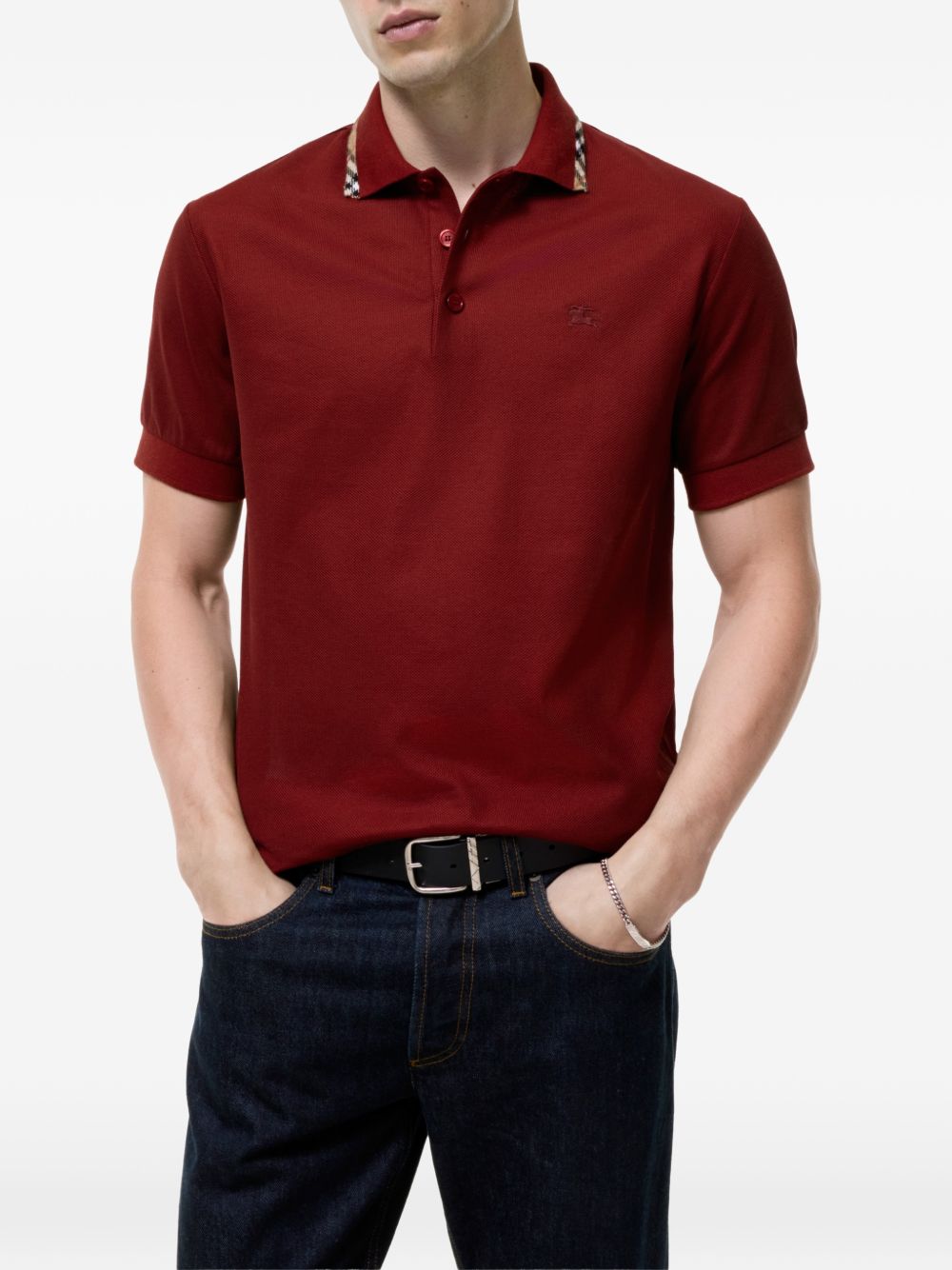 Burberry Men Logo Cotton Polo Shirt BURBERRY