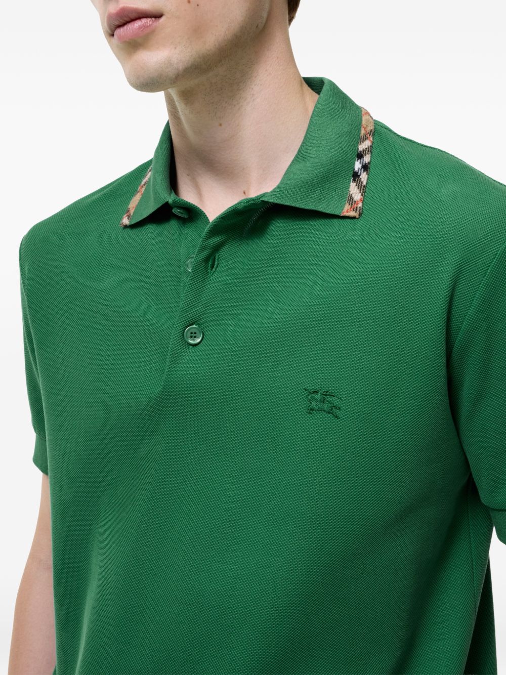 Burberry Men Logo Cotton Polo Shirt