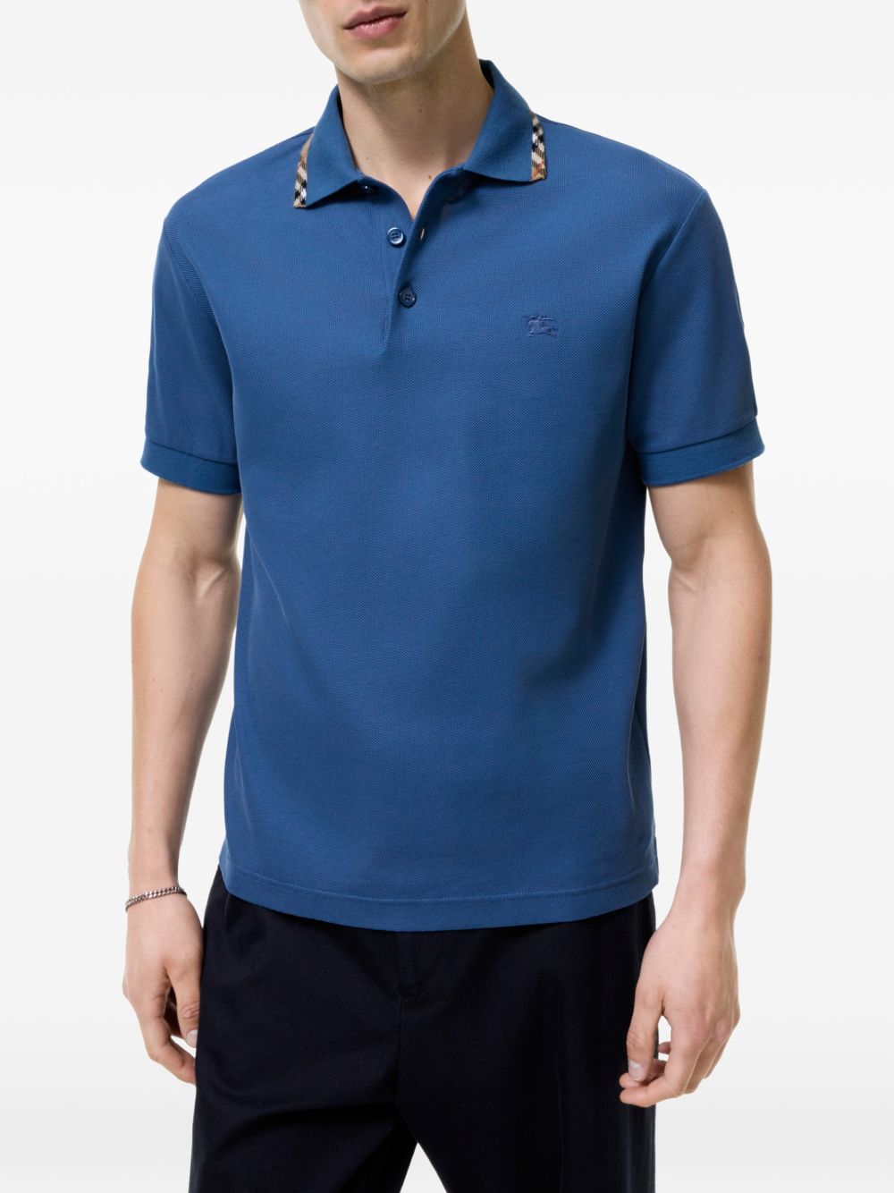 Burberry Men Logo Cotton Polo Shirt
