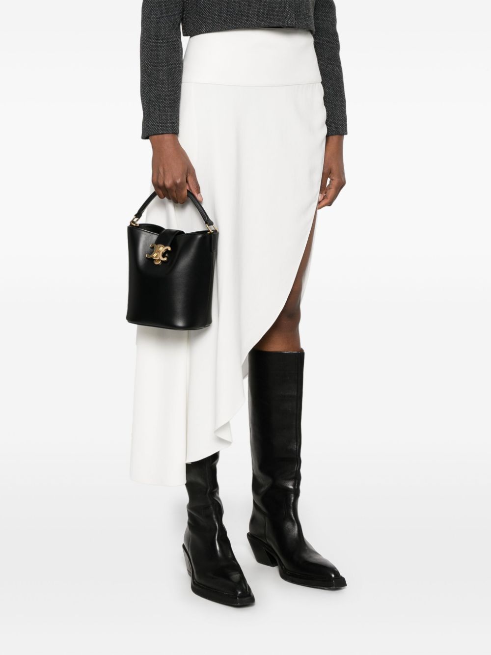 Celine Women Louise Small Leather Bucket Bag CELINE