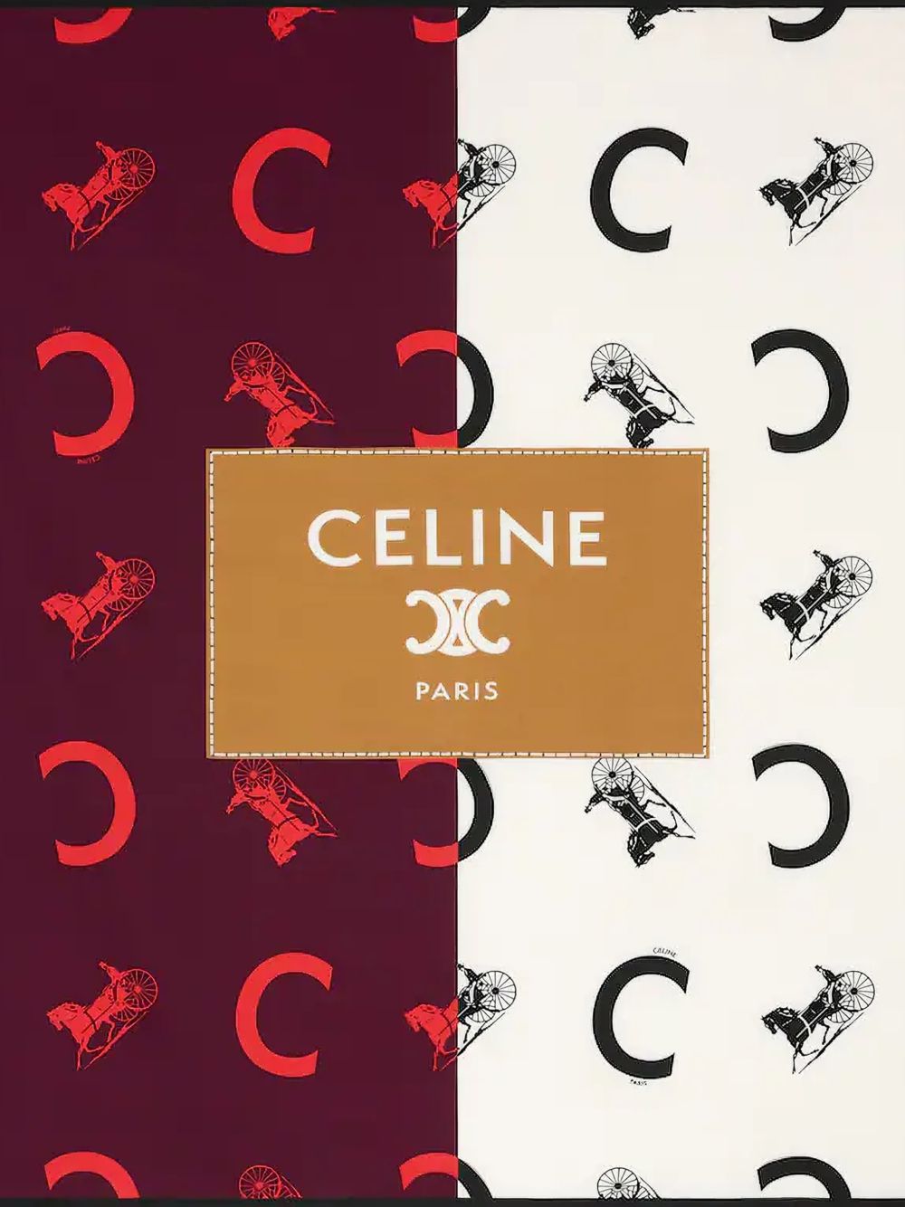 Celine Women Printed Silk Foulard CELINE