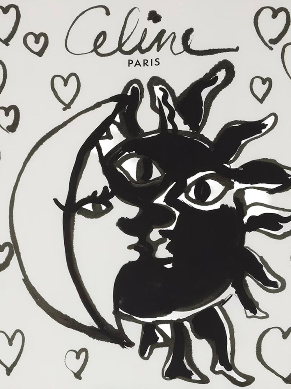 Celine Women Printed Silk Foulard CELINE
